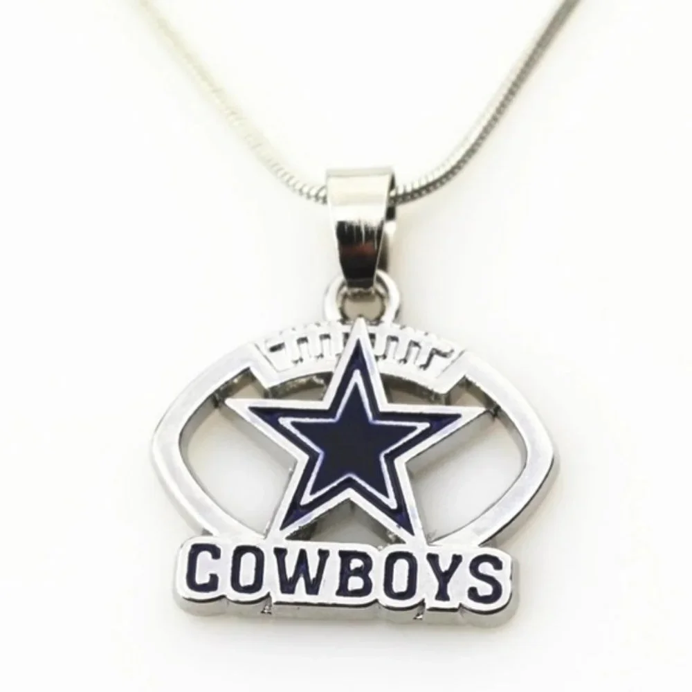 Dallas‎ Cowboys Silver Football Necklace 3/$30